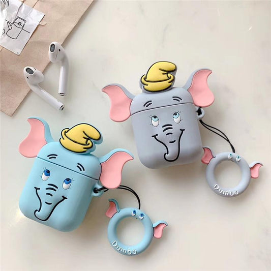 Elephant With Hat Silicone Protective Case Cover For Apple Airpods