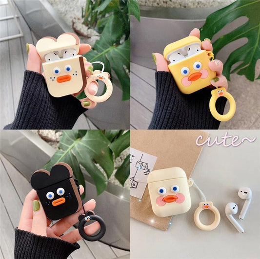 Head of Duck Silicone Protective Case Cover For Apple Airpods