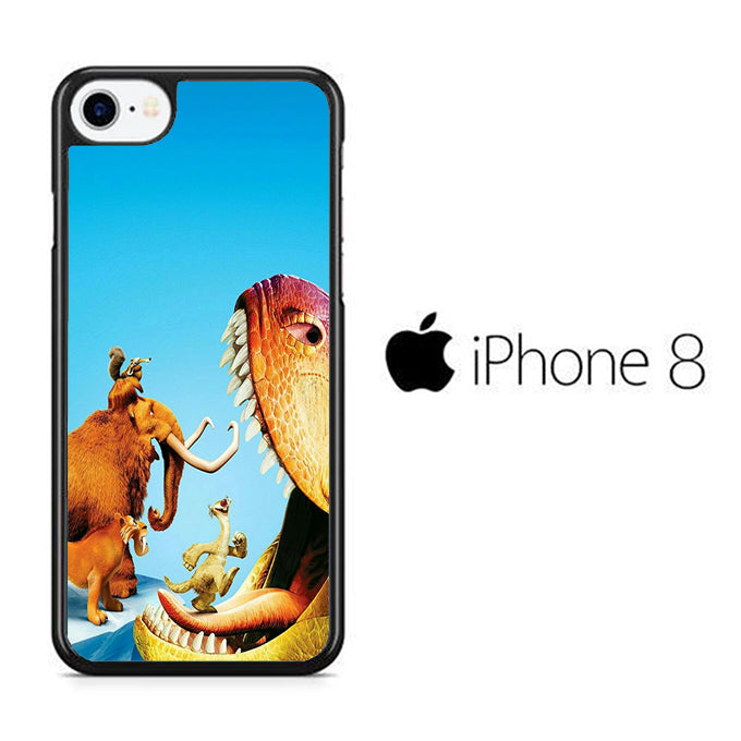 Ice Age Open Mouth Dinosaurs iPhone 8 Case