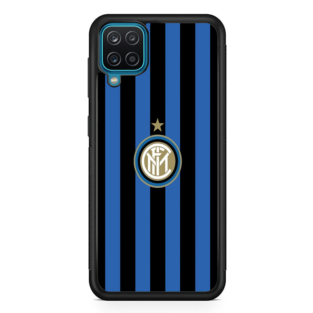 Inter Milan Pattern Of Icon Samsung Galaxy A12 Case