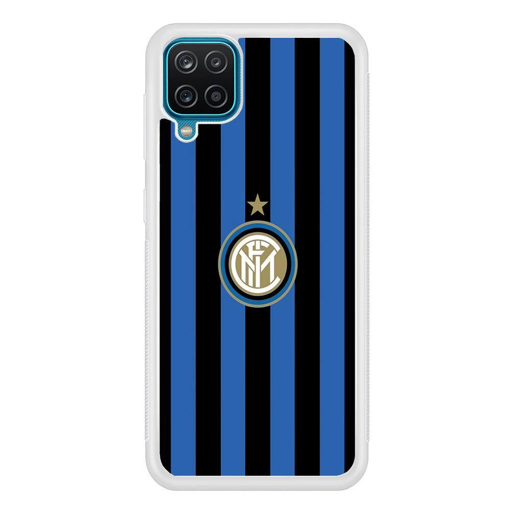 Inter Milan Pattern Of Icon Samsung Galaxy A12 Case