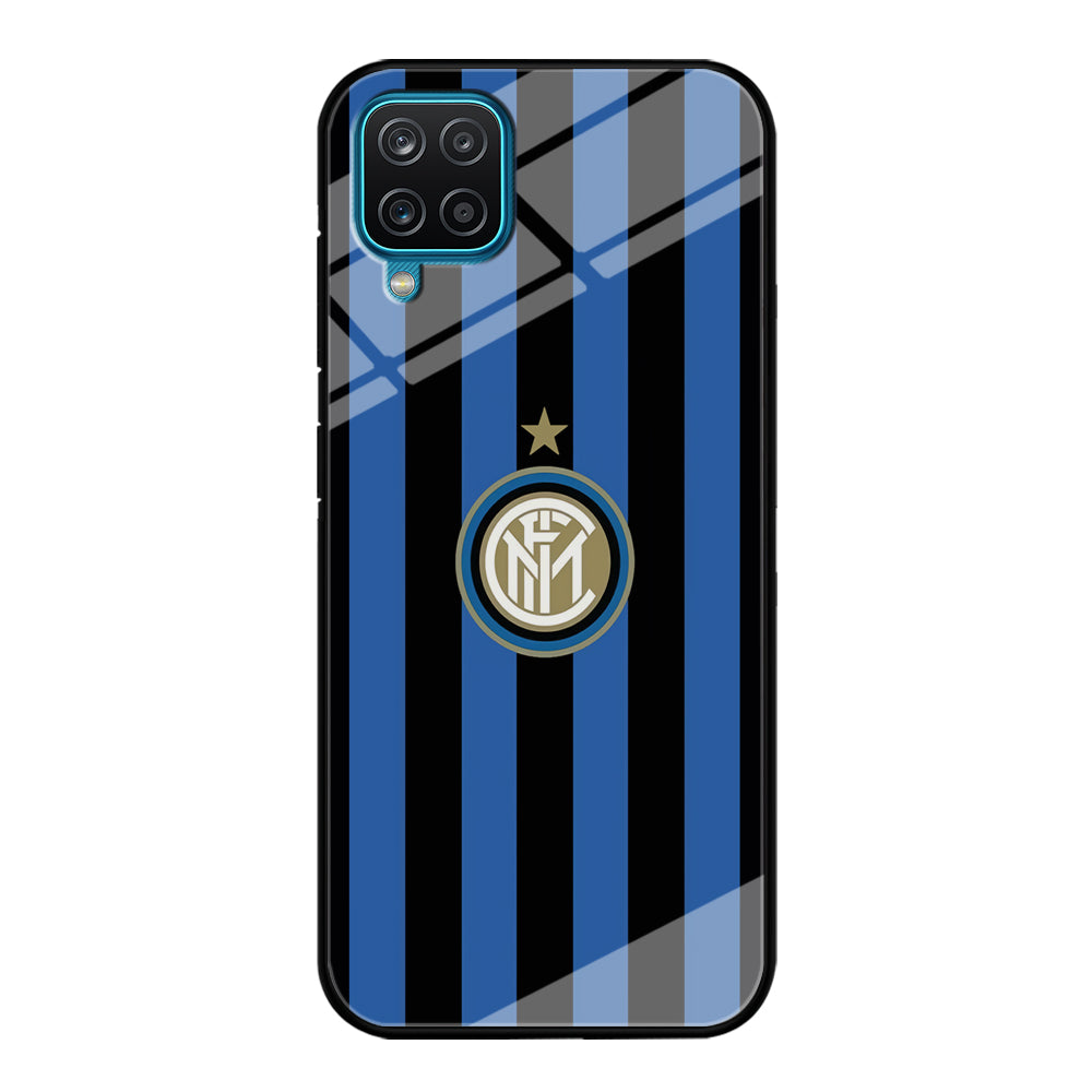 Inter Milan Pattern Of Icon Samsung Galaxy A12 Case