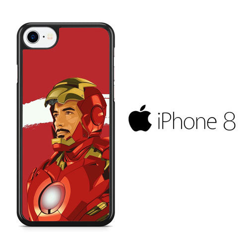 Ironman Red White Stripe iPhone 8 Case