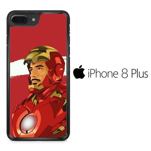 Ironman Red White Stripe iPhone 8 Plus Case - ezzyst