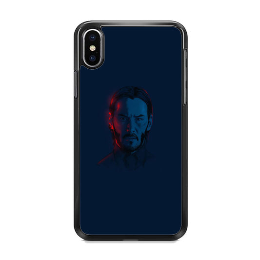 John Wick Face Navy iPhone Xs Case