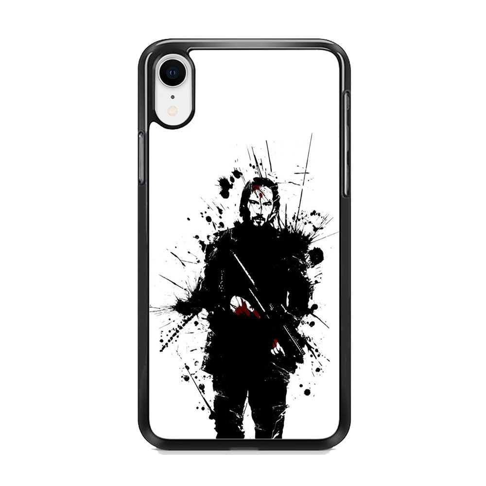 John Wick White Splash Art iPhone XR Case