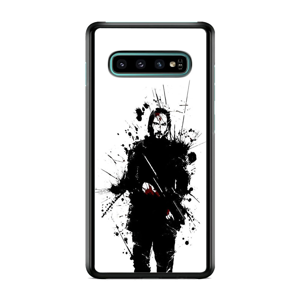 John Wick White Splash Art Samsung Galaxy S10 Case