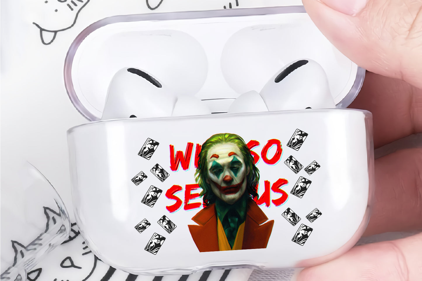 Joker Quote Meme Protective Clear Case Cover For Apple AirPod Pro