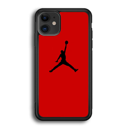 Jordan Red Simple iPhone 12 Case