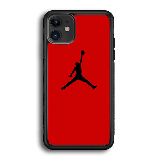 Jordan Red Simple iPhone 12 Case