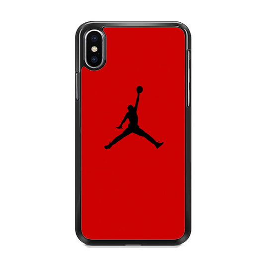 Jordan Red Simple iPhone Xs Case