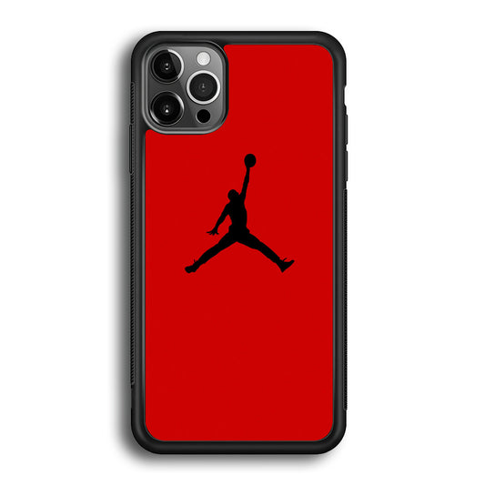 Jordan Red Simple iPhone 12 Pro Case