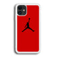 Jordan Red Simple iPhone 12 Case