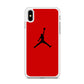 Jordan Red Simple iPhone Xs Case