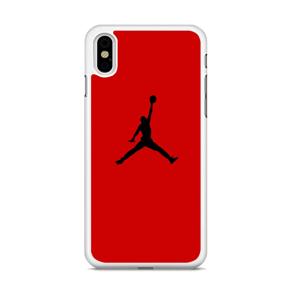 Jordan Red Simple iPhone Xs Case