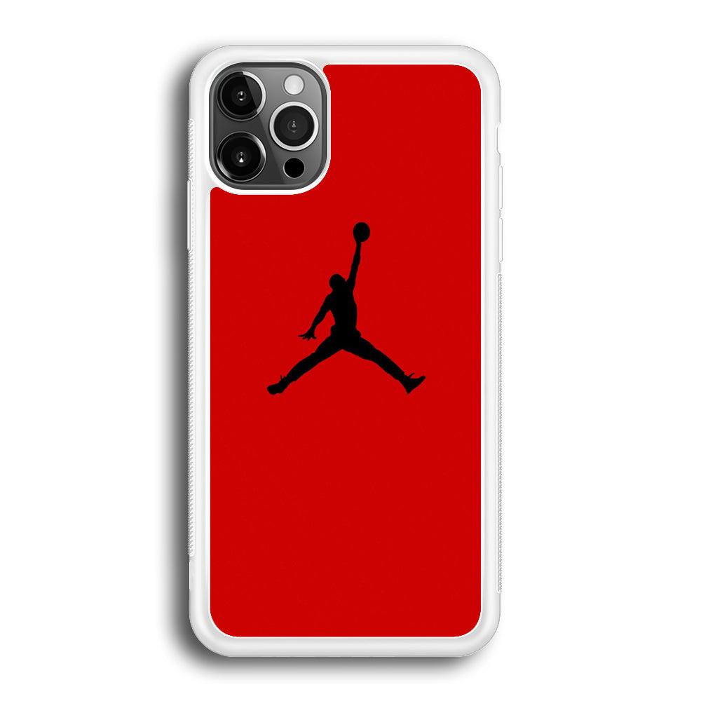 Jordan Red Simple iPhone 12 Pro Case