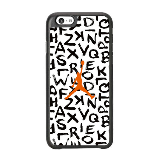 Jordan White Aphabet Orange Logo iPhone 6 Plus | 6s Plus Case