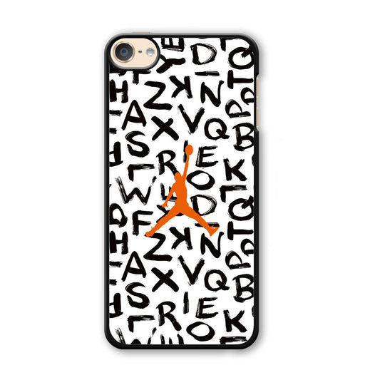 Jordan White Aphabet Orange Logo iPod Touch 6 Case - Ezzystore