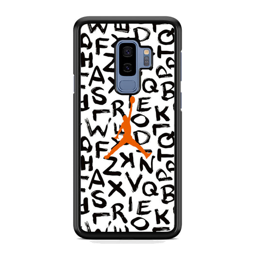Jordan White Aphabet Orange Logo Samsung Galaxy S9 Plus Case