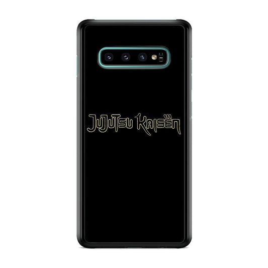 Jujutsu Kaisen Logo Black Gold Samsung Galaxy S10 Case - ezzyst