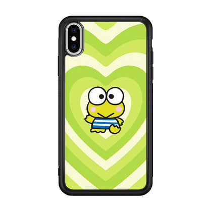 Keroppi Love Pattern iPhone XS Case