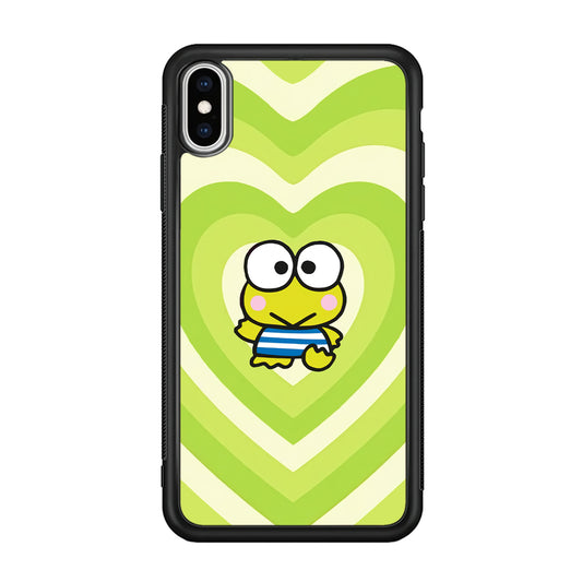Keroppi Love Pattern iPhone XS Case