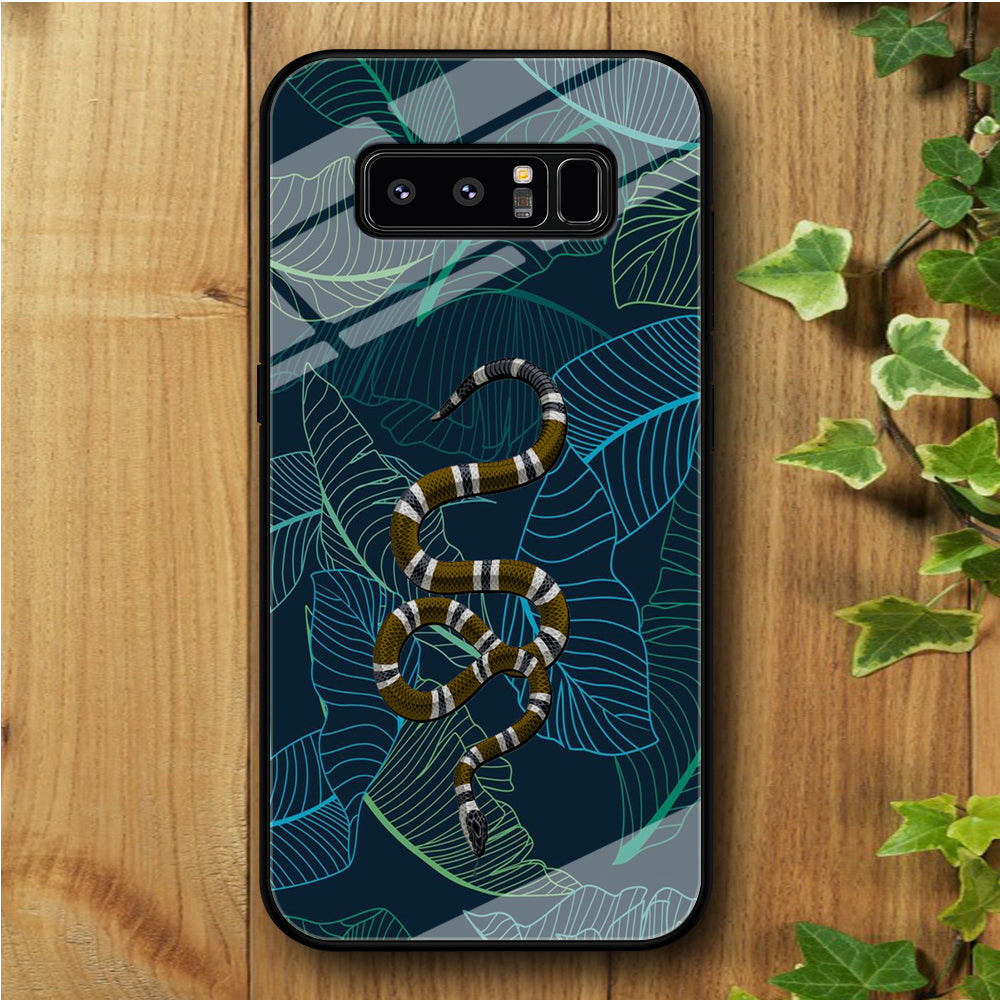 Leaf Night Gold Snake Samsung Galaxy Note 8 Tempered Glass Case
