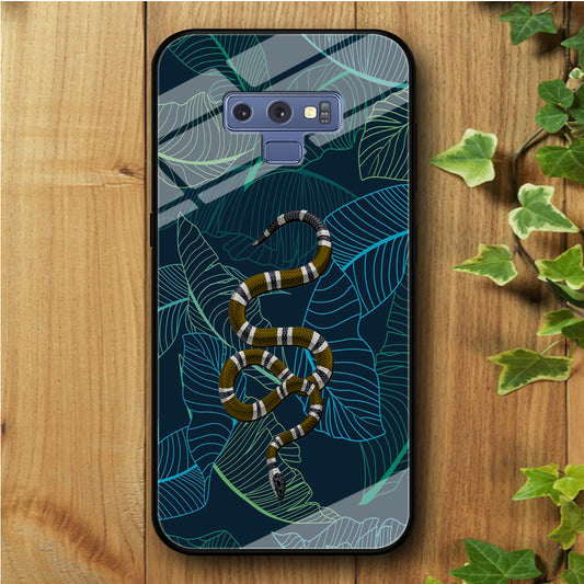 Leaf Night Gold Snake Samsung Galaxy Note 9 Tempered Glass Case
