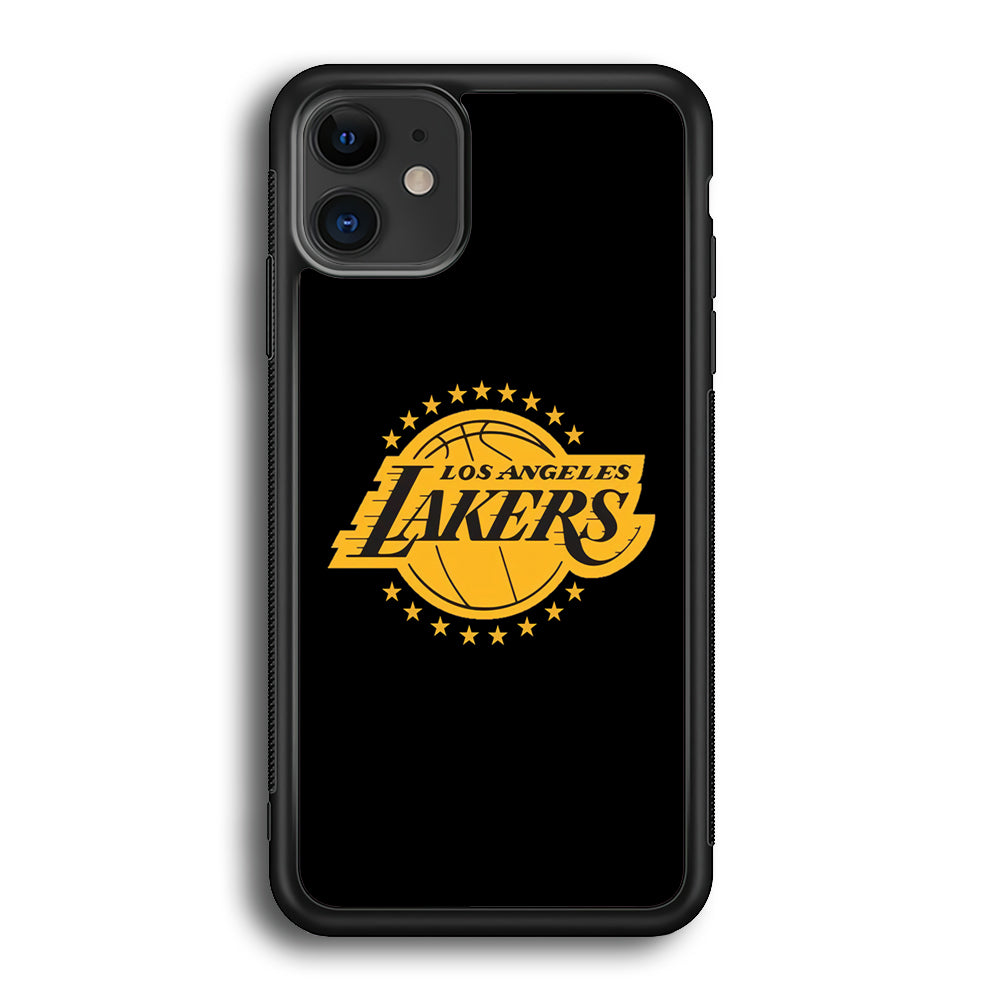 Los Angeles Lakers Black Logo iPhone 12 Case