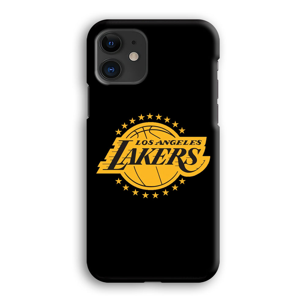 Los Angeles Lakers Black Logo iPhone 12 Case