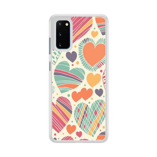 Love Cute White Samsung Galaxy S20 Case