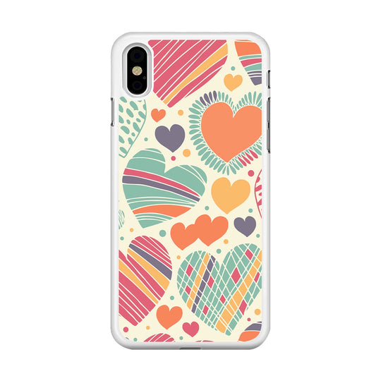 Love Cute White iPhone Xs Case