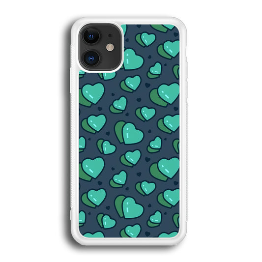 Love Green Doodle iPhone 12 Case