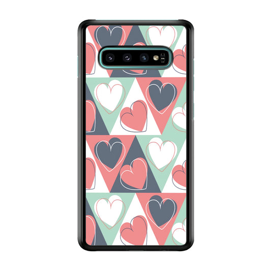 Love Triangle Doodle Samsung Galaxy S10 Case