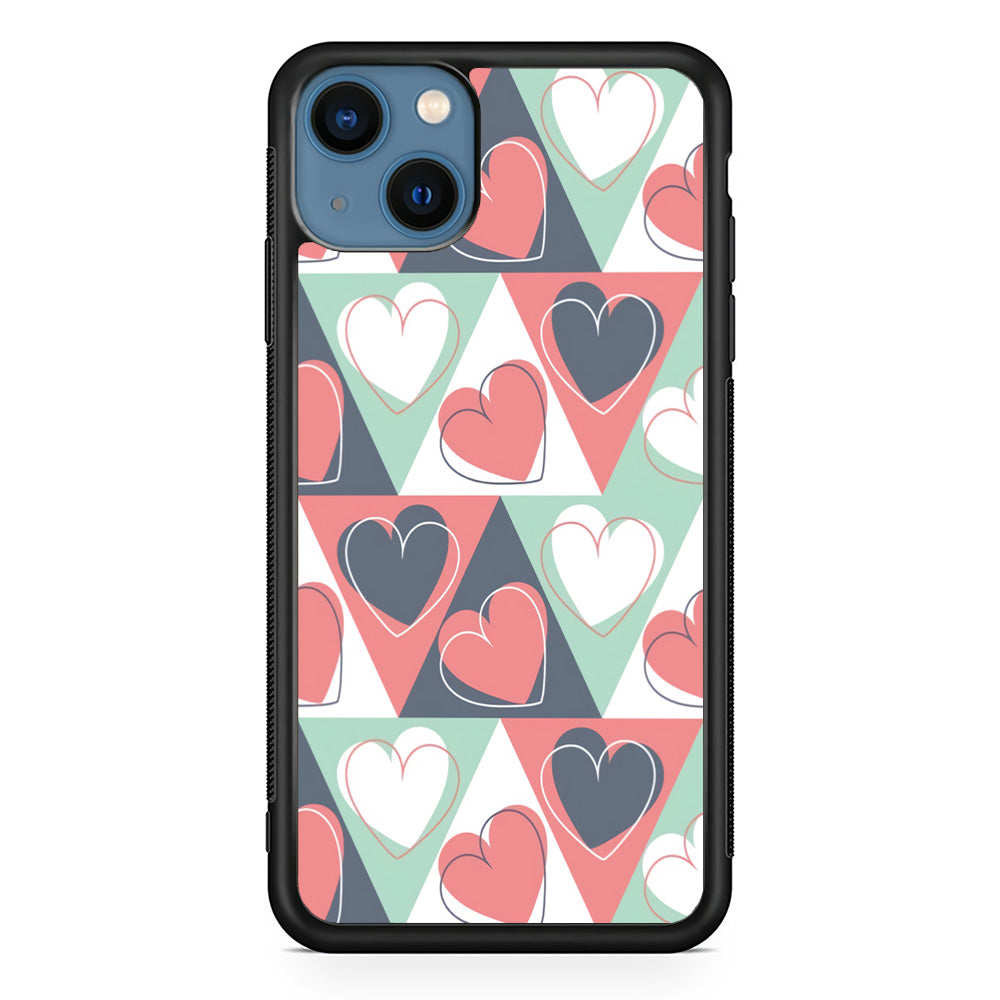 Love Triangle Doodle iPhone 13 Case