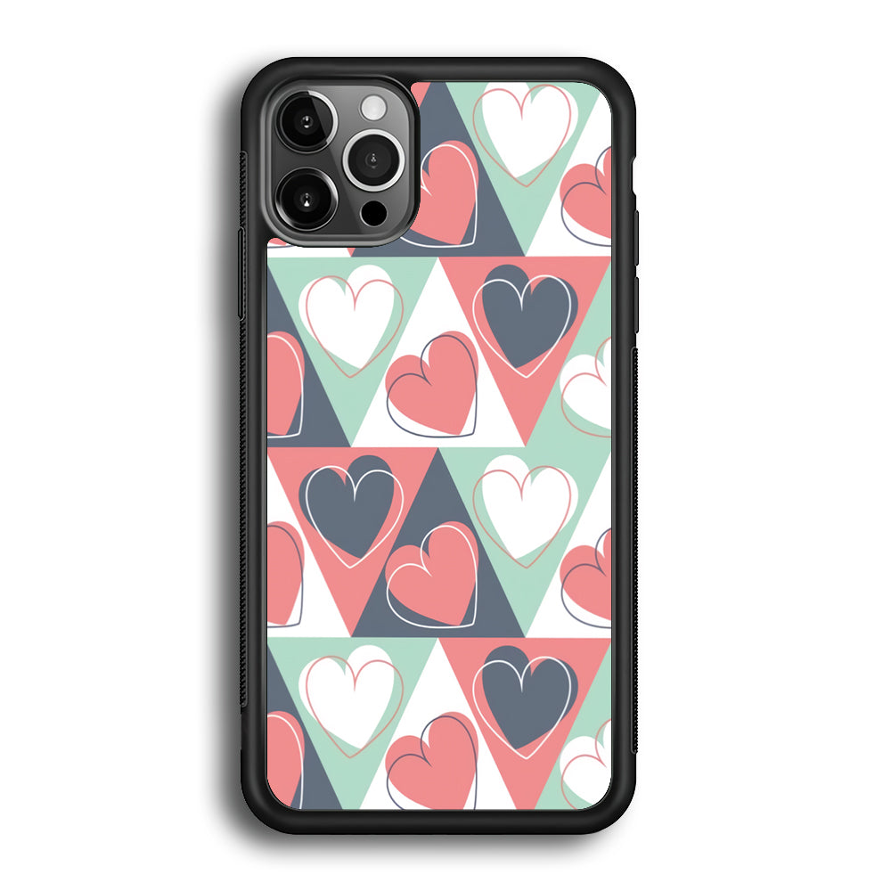 Love Triangle Doodle iPhone 12 Pro Max Case