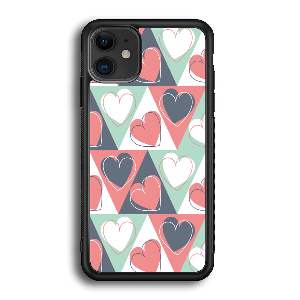 Love Triangle Doodle iPhone 12 Case