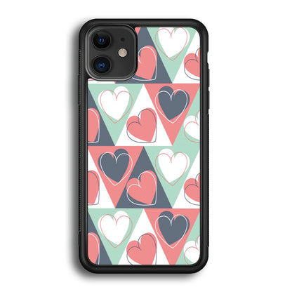 Love Triangle Doodle iPhone 12 Case