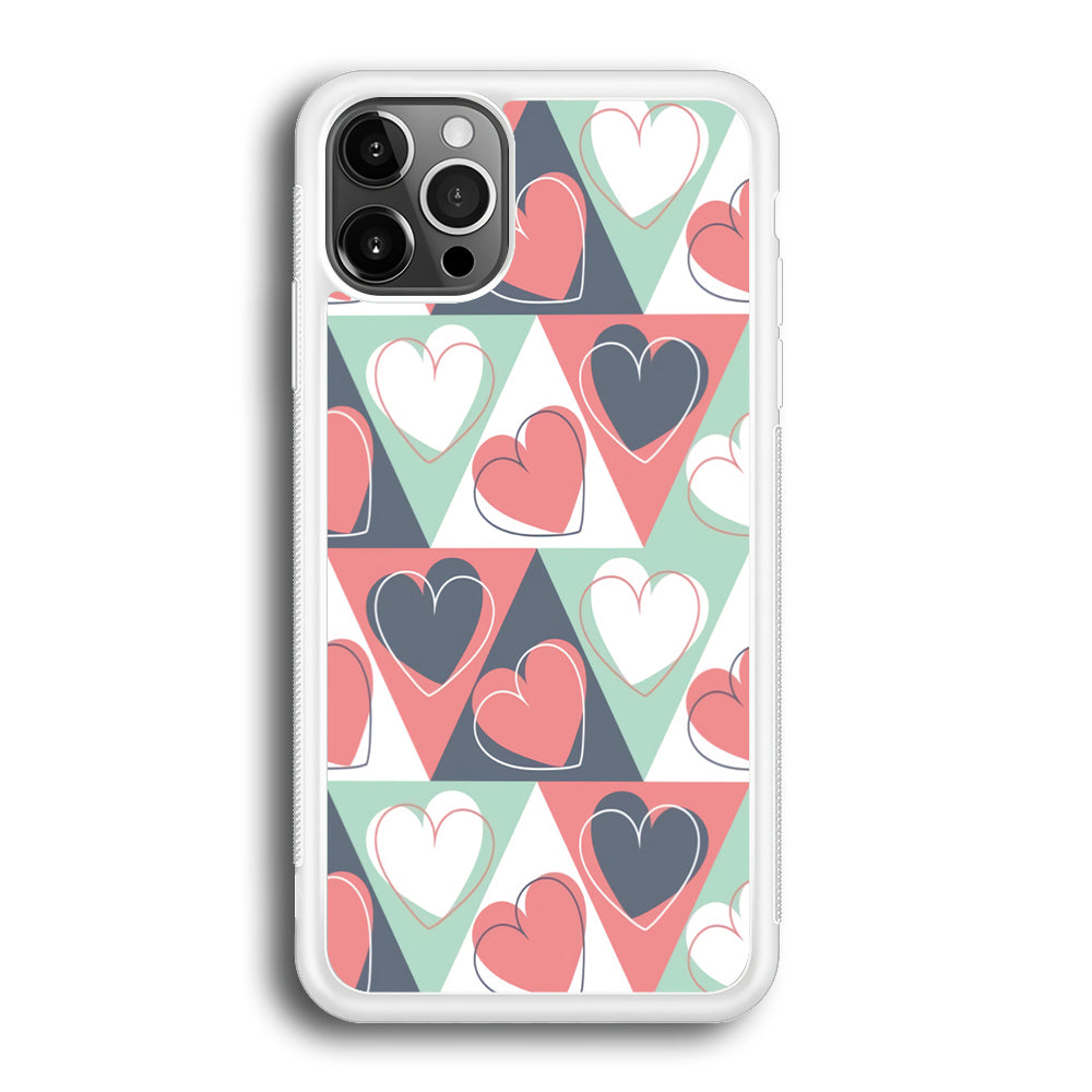 Love Triangle Doodle iPhone 12 Pro Case