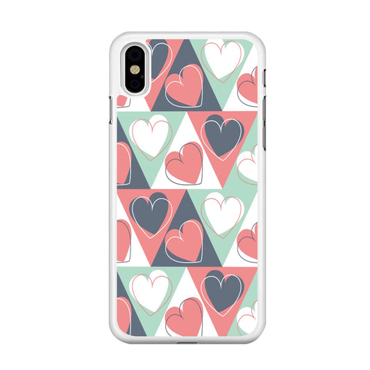 Love Triangle Doodle iPhone X Case