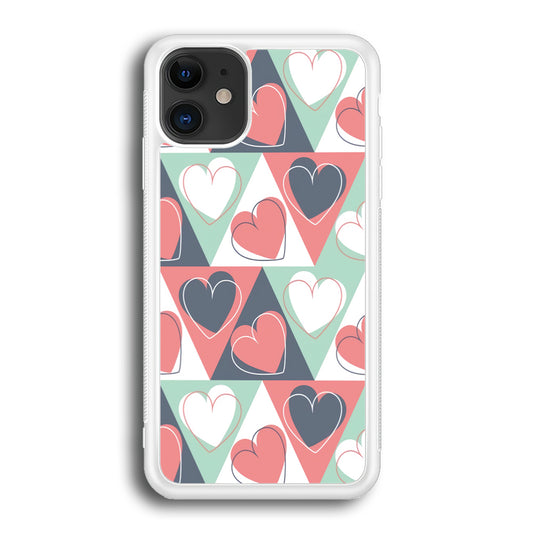 Love Triangle Doodle iPhone 12 Case