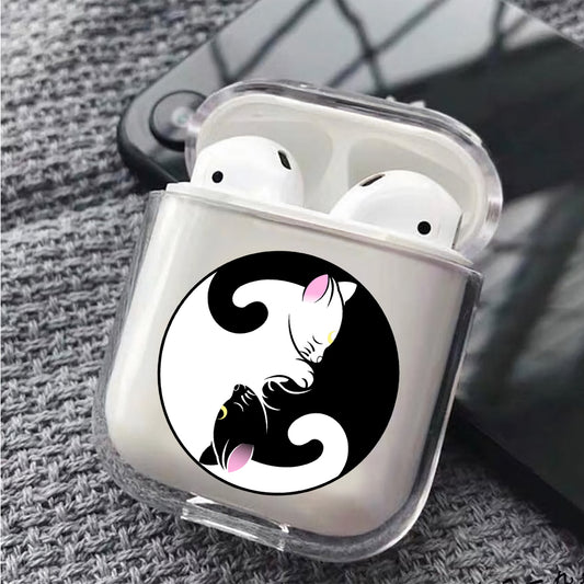 Luna Yin and Yang Protective Clear Case Cover For Apple Airpods