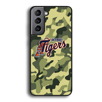 MLB Detroit Tigers Camo Green Samsung Galaxy S21 Plus Case