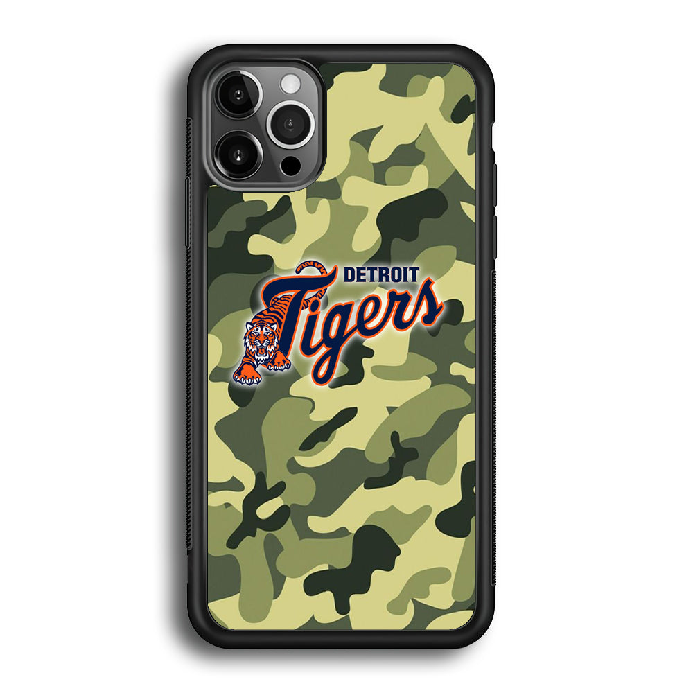 MLB Detroit Tigers Camo Green iPhone 12 Pro Max Case