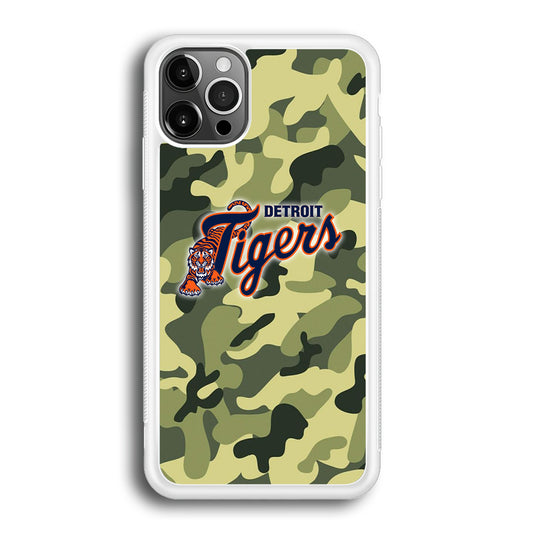MLB Detroit Tigers Camo Green iPhone 12 Pro Case