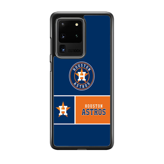 MLB Huston Astros Blue Orange Samsung Galaxy S20 Ultra Case