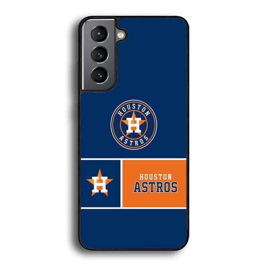 MLB Huston Astros Blue Orange Samsung Galaxy S21 Case