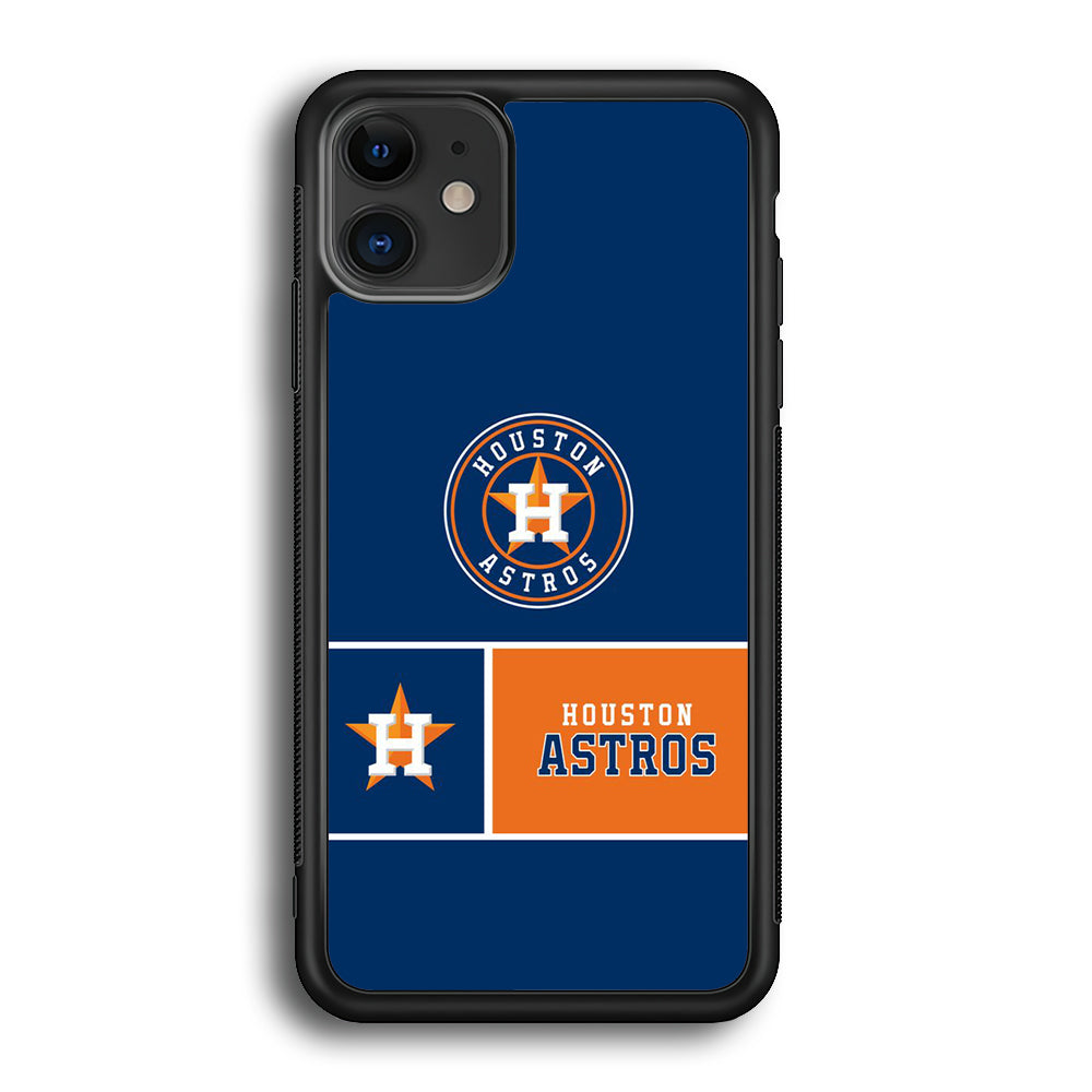 MLB Huston Astros Blue Orange iPhone 12 Case