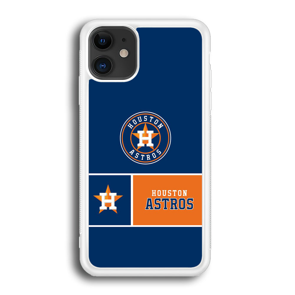 MLB Huston Astros Blue Orange iPhone 12 Case