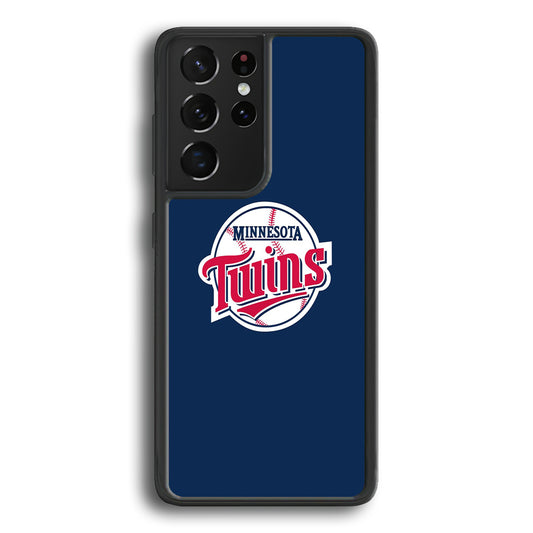 MLB  Minnesota Twins Logo Blue Samsung Galaxy S21 Ultra Case - Ezzystore